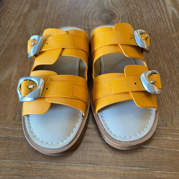 NWOT bright mustard yellow rag & bone sandals 8M - Picture 2 of 10